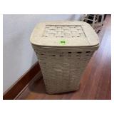 Tall wicker hamper