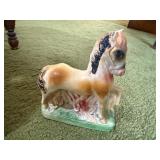 Horse chalkware statue