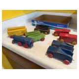 Wooden toy train set