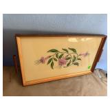 Floral serving tray