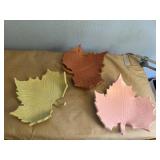 Leaf ceramic dishes (3)