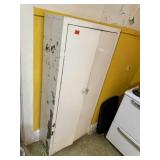 Metal farmhouse cabinet, no contents included