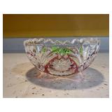 Ruby crystal bowl