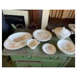 Wheat dishes, plates, tureen, sugar dish