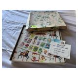 Vintage wrapping paper sheets