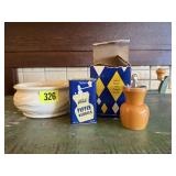 Pottery planter, pepper grinder