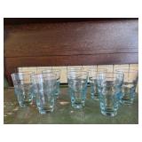 Blue drinking glasses (8)
