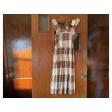 Brown & white checked jumper