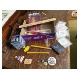 Advertising, pan scrapers, bottle, screwdriver set