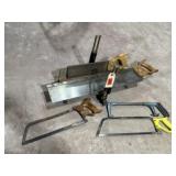 Mitre box, hand saws