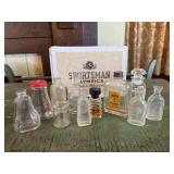 Perfume, spice, assorted bottles