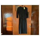 Black button up dress