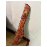 Tooled leather gun case