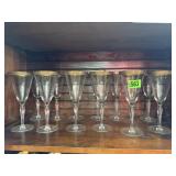 Gold rimmed stemware (12)