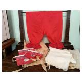 Red bloomers, corsettes, hair nets