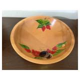 Hand painted wooden bowl