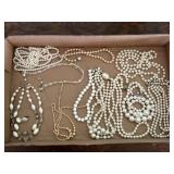 Pearl, beaded costume jewelry necklaces