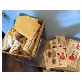 Box of sewing patterns