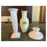 White vases, candlestick