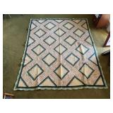 Green diamond quilt