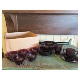 Purple glass dishes