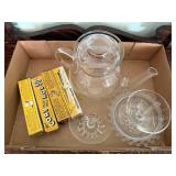 Glass kettle, candlewick, Cory filter rods