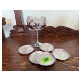 Candlestick, aluminum coasters