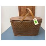 Vintage picnic basket