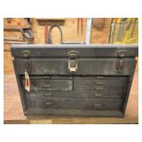 Metal toolbox, contents included