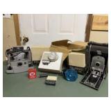 Vintage Polaroid film cameras, flash, accessories