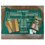 Craps mat, cribbage boards, card tricks book