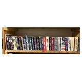 Shelf of paperback books