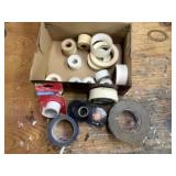 Rolls of tape, adhesives