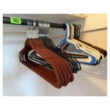 Plastic, felt covered clothes hangers