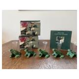 Frog vase place card holders