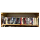 Shelf of paperback books