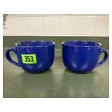 Pier 1 cobalt mugs (2)
