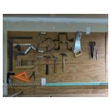 Tool contents of workbench wall panel