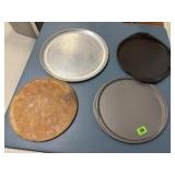 Pizza pans, pizza stone