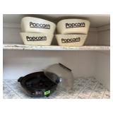 West Bend Stir crazy popcorn maker, bowls