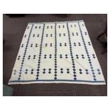 Vintage white & blue quilt