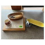 Alaskan pottery, toothpick holder, advertising