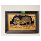 Wood carving artwork