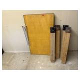Drafting tabletop, sawhorse legs (2 pairs)
