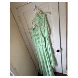 Vintage mint green sleeveless bridesmaid dresses