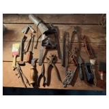 Hand tools, screwdrivers, metal files, paint