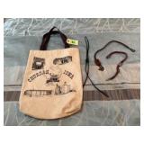 Masonic watch, bolo ties, tote bag