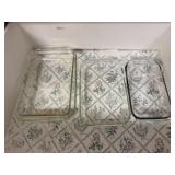 Glass baking dishes (3)