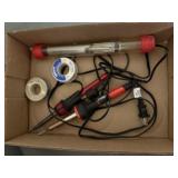 Soldering irons, solder