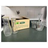 Vintage salad dressing, condiment serving dishes